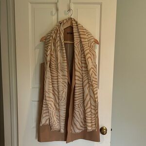 J. McLaughlin Long Vest in Camel Beige